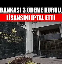 Merkez Bankası 3 ödeme kuruluşunun lisansını iptal etti