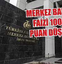 Merkez Bankası faizi 100 baz puan düşürdü