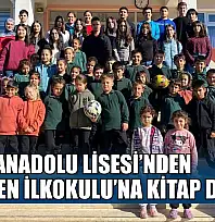 Milas Anadolu Lisesi'nden Fesleğen İlkokulu'na kitap desteği