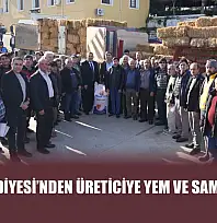 Milas Belediyesi'nden üreticiye yem ve saman desteği