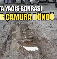 Milas'ta yağış sonrası yollar çamura döndü