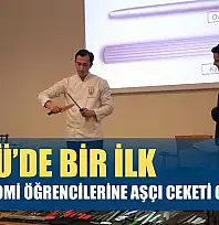 MSKÜ'de bir ilk: Gastronomi öğrencilerine aşçı ceketi giydirildi