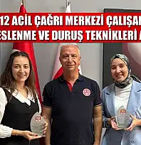 Muğla 112 Acil Çağrı Merkezi çalışanlarına doğru beslenme ve duruş teknikleri anlatıldı