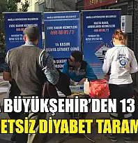 Muğla Büyükşehir'den 13 İlçede Ücretsiz Diyabet Taraması
