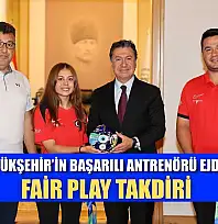 Muğla Büyükşehir'in Başarılı Antrenörü Ejder Sözen'e Fair Play Takdiri
