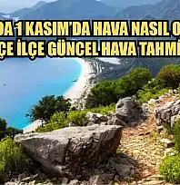 Muğla'da 1 Kasım'da Hava Nasıl Olacak? İlçe İlçe Güncel Hava Tahmini