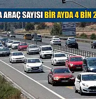 Muğla'da araç sayısı bir ayda 4 bin 269 arttı