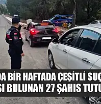 Muğla'da bir haftada çeşitli suçlardan araması bulunan 27 şahıs tutuklandı