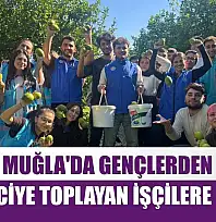 Muğla'da gençlerden narenciye toplayan işçilere destek
