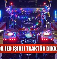 Muğla'da led ışıklı traktör dikkat çekti