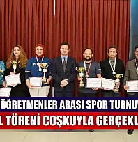 Muğla'da öğretmenler arası spor turnuvalarının ödül töreni coşkuyla gerçekleşti