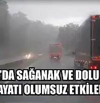 Muğla'da sağanak ve dolu yağışı hayatı olumsuz etkiledi