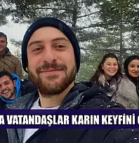Muğla'da vatandaşlar karın keyfini çıkarttı