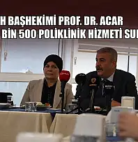 Muğla EAH Başhekimi Prof. Dr. Acar: 'Günlük 6 bin 500 poliklinik hizmeti sunuyoruz'