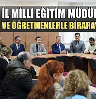 Muğla İl Milli Eğitim Müdürü çay öğrenci ve öğretmenlerle bir araya geldi