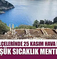 Muğla ilçelerinde 25 Kasım Hava Durumu: En Düşük Sıcaklık Menteşe'de