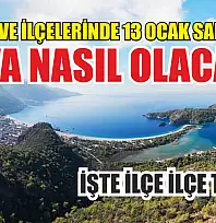 Muğla ve ilçelerinde 13 Ocak Salı günü hava nasıl olacak? İşte ilçe ilçe tahmin