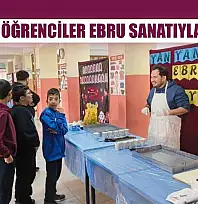 Muğlalı öğrenciler ebru sanatıyla tanıştı