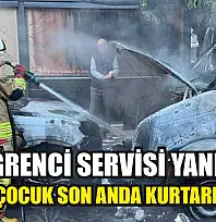 Öğrenci servisi yandı: 13 çocuk son anda kurtarıldı