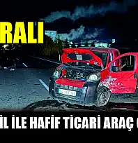 Otomobil ile hafif ticari araç çapıştı: 6 yaralı