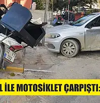Otomobil ile motosiklet çarpıştı: 1 yaralı