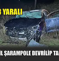 Otomobil şarampole devrilip takla attı: 1 ölü, 3 yaralı