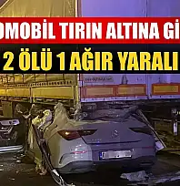 Otomobil tırın altına girdi: 2 ölü 1 ağır yaralı