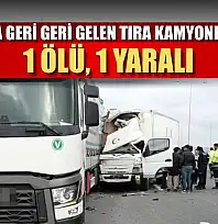 Otoyolda geri geri gelen tıra kamyonet çarptı: 1 ölü, 1 yaralı