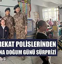 Özel Harekat polislerinden şehit kızına doğum günü sürprizi