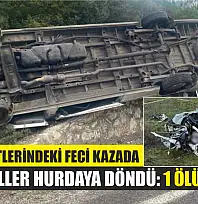 Sabah saatlerindeki feci kazada otomobiller hurdaya döndü: 1 ölü, 1 yaralı