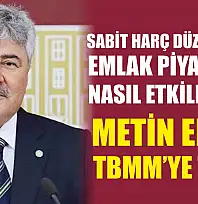 Sabit Harç Düzenlemesi Emlak Piyasasını Nasıl Etkileyecek? Metin Ergun TBMM'ye Taşıdı