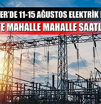 Seydikemer'de 11-15 Ağustos Elektrik Kesintisi: İşte Mahalle Mahalle Saatler