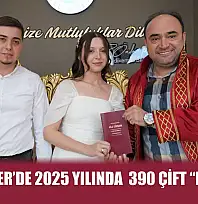 Seydikemer'de 2025 Yılında  390 Çift 'Evet' Dedi