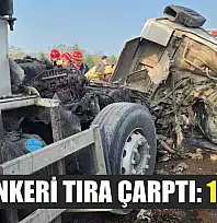 Süt tankeri tıra çarptı: 1 yaralı
