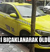 Taksici bıçaklanarak öldürüldü