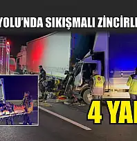 TEM Otoyolu'nda sıkışmalı zincirleme kaza: 4 yaralı