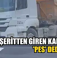 Ters şeritten giren kamyon 'pes' dedirtti