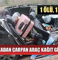 Tıra arkadan çarpan araç kağıt gibi ezildi: 1 ölü, 1 yaralı