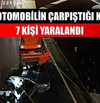 Tırla otomobilin çarpıştığı kazada 7 kişi yaralandı