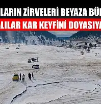 Torosların zirveleri beyaza büründü, Antalyalılar kar keyfini doyasıya yaşadı