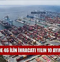 Türkiye'de 46 ilin ihracatı yılın 10 ayında arttı