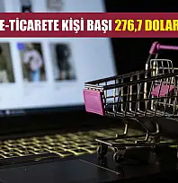 Türkiye'de e-ticarete kişi başı 276,7 dolar harcandı