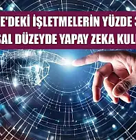 Türkiye'deki işletmelerin yüzde 39,2'si kurumsal düzeyde yapay zeka kullanıyor