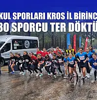 Ula'da okul sporları kros il birinciliğinde 130 sporcu ter döktü