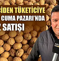 Üreticiden tüketiciye: Fethiye Cuma Pazarı'nda ceviz satışı
