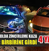Yağışlı yolda zincirleme kaza: 3 araç birbirine girdi, 4 yaralı
