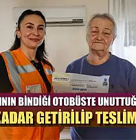 Yaşlı kadının bindiği otobüste unuttuğu cüzdan evine kadar getirilip teslim edildi