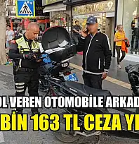 Yayaya yol veren otomobile arkadan çaptı: 41 bin 163 TL ceza yedi