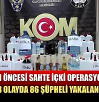 Yılbaşı öncesi sahte içki operasyonları: 68 olayda 86 şüpheli yakalandı