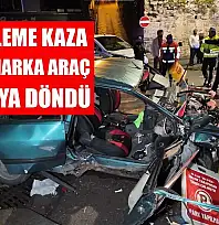 Zincirleme kaza: Tofaş marka araç hurdaya döndü